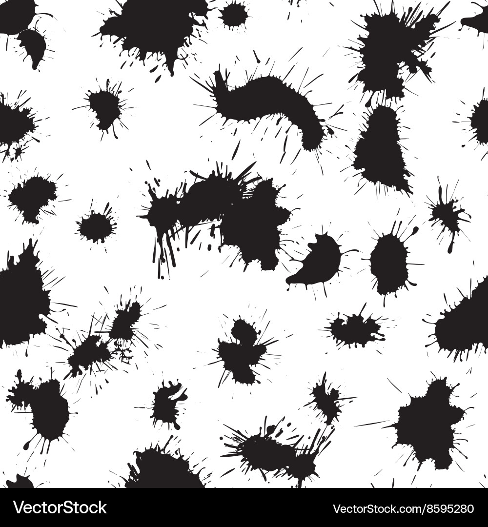 Abstract background with brush ink blots Vector Image