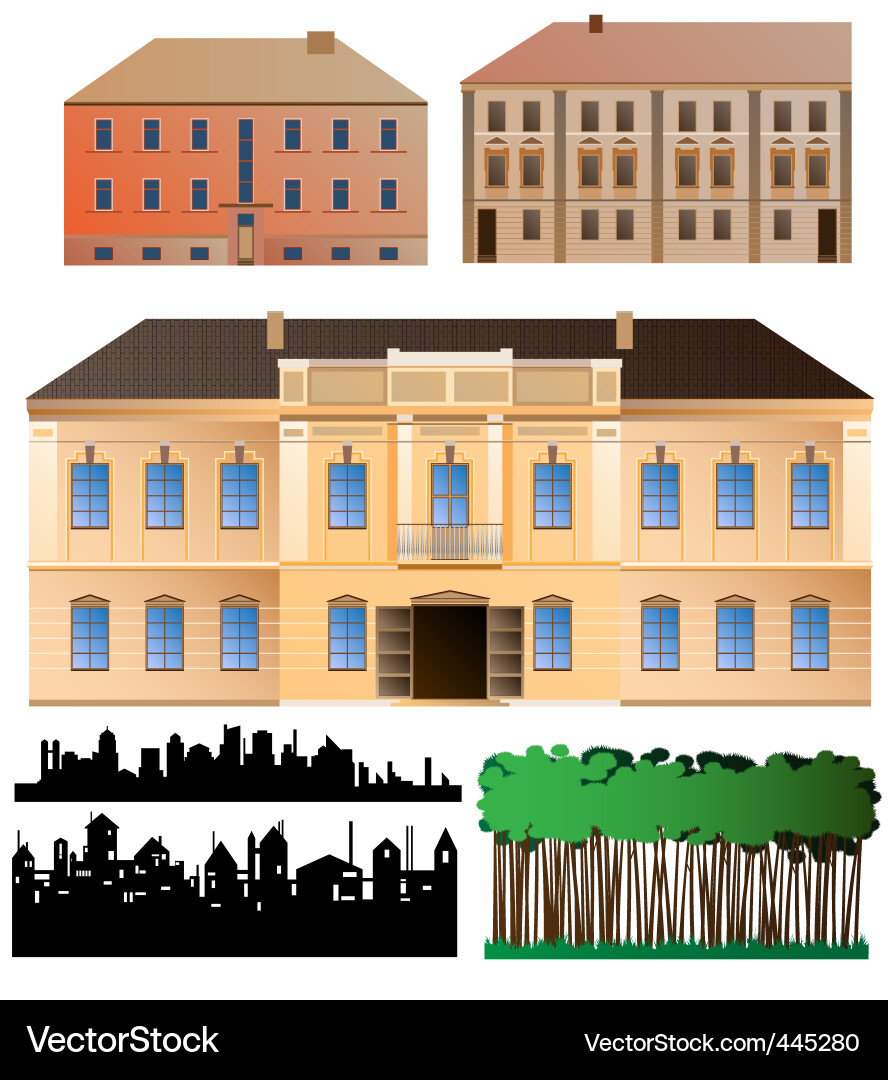 Architecture collection Vector Image
