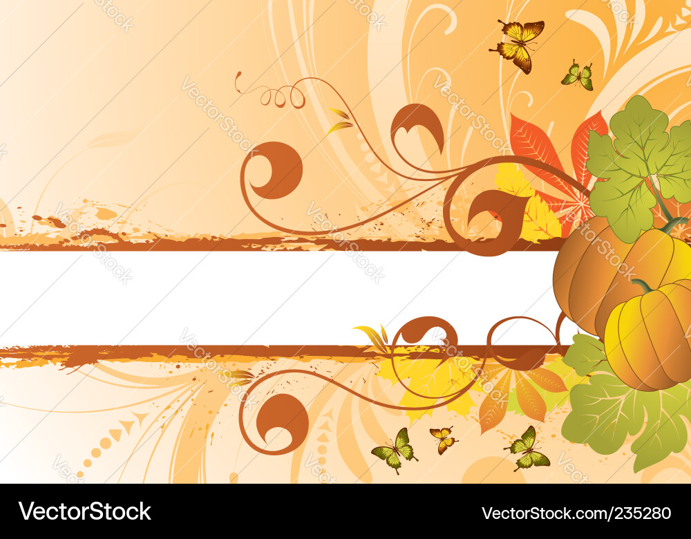 Autumn Leaf Frame Vector Image