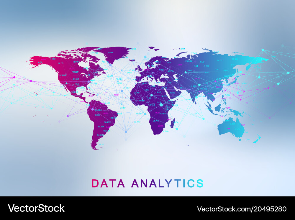Big data analytics and business intelligence vector image