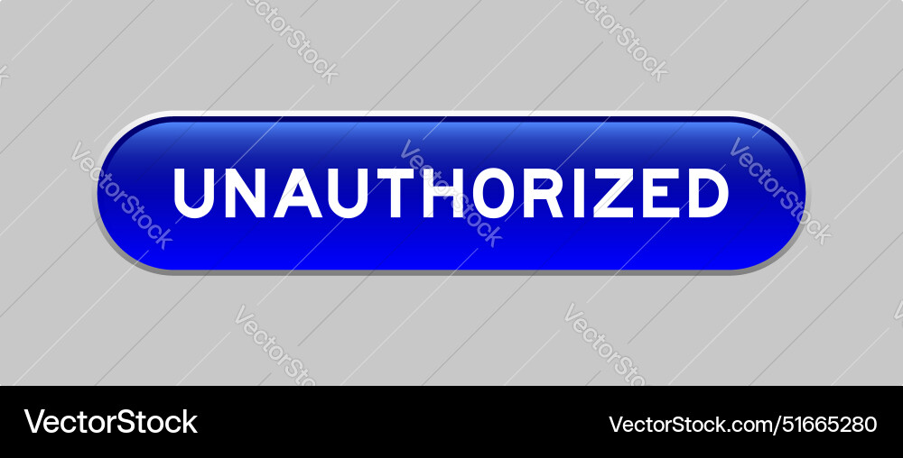 Blue color capsule shape button with word Blue color capsule shape button with word vector image