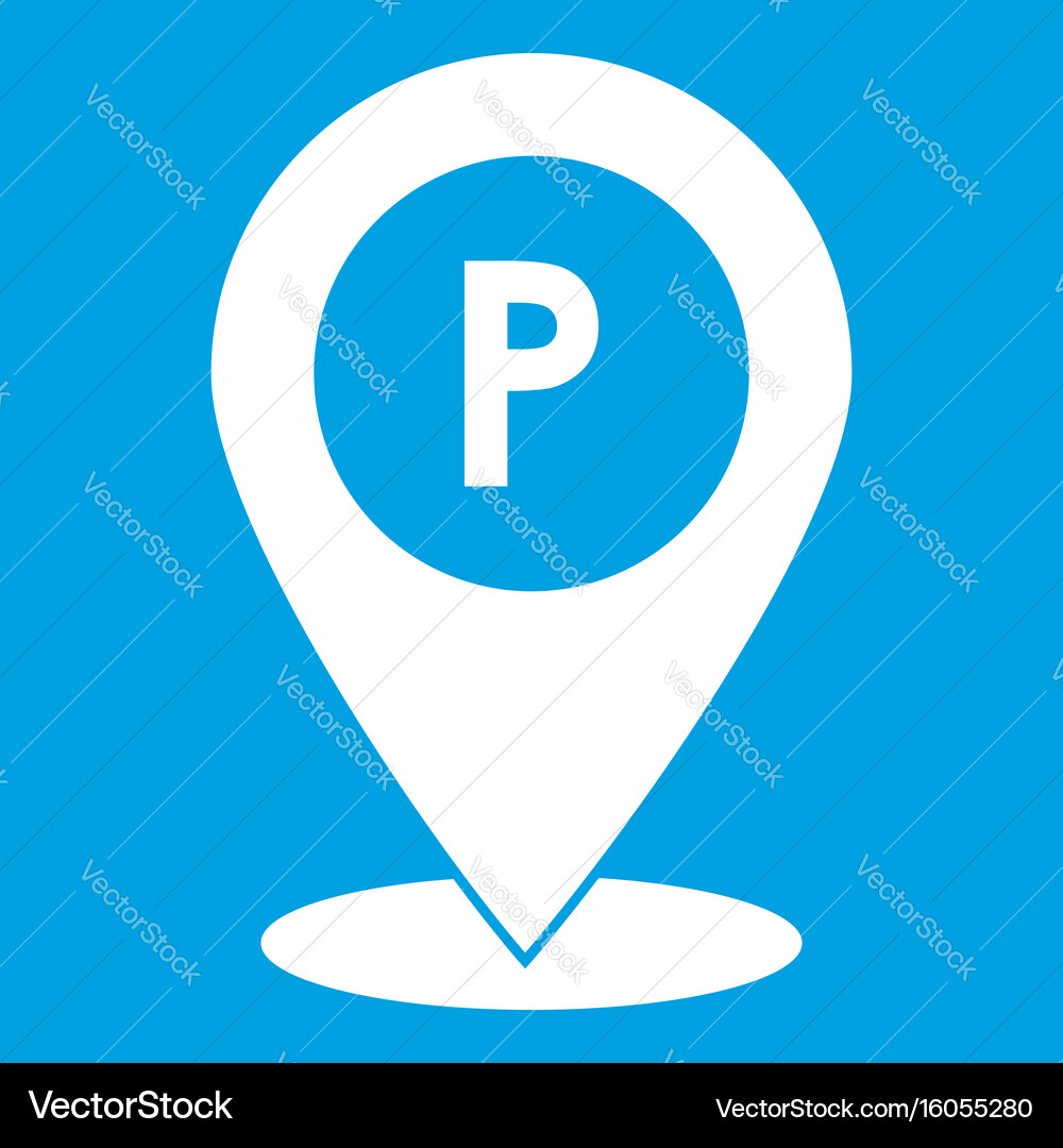 Car Parking Pointer Icon Vector Image