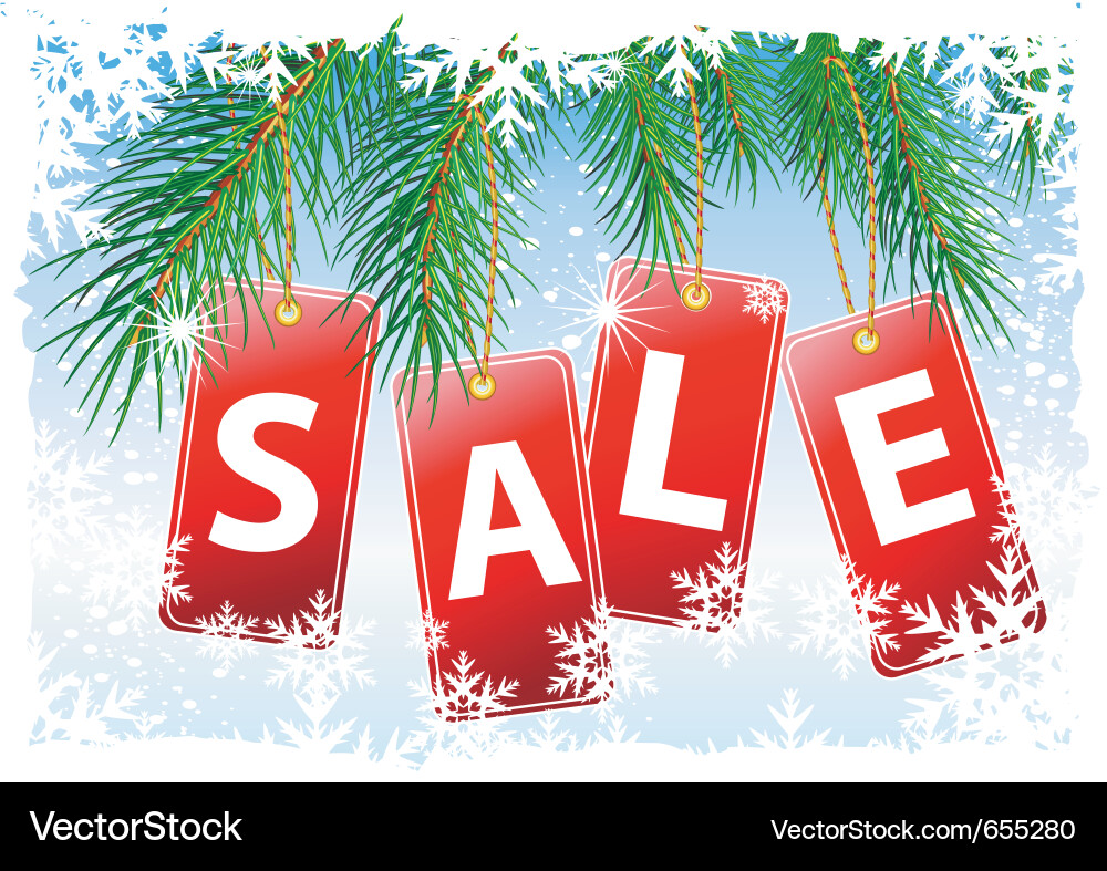 Christmas Sale Decorations vector image