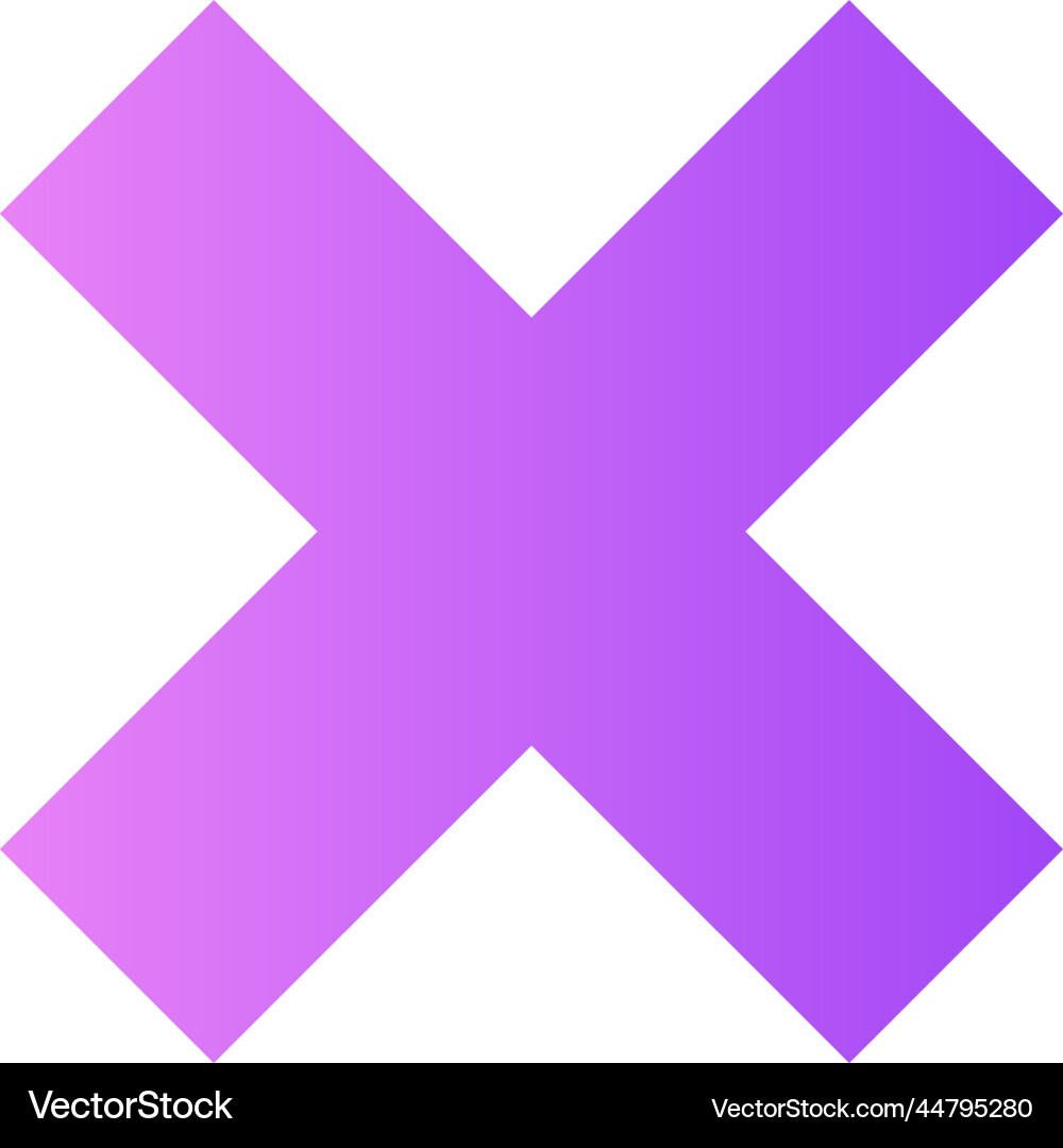 Close gradient universal icon ui ux element sign Vector Image