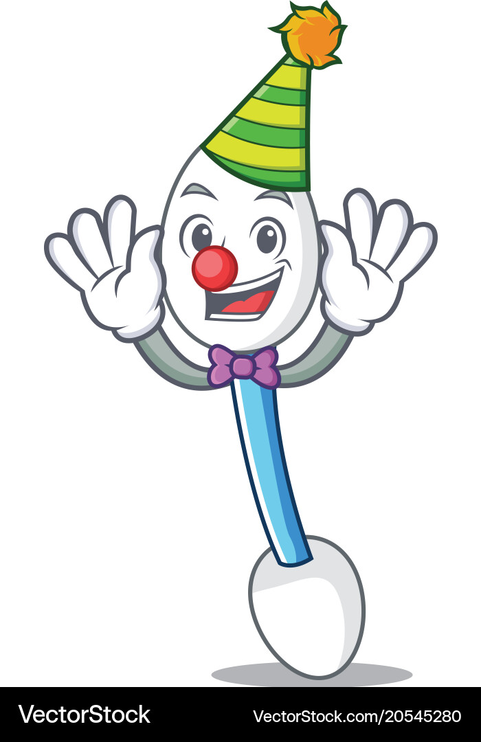 Clown Baumwolle Swab Mascot Vektorbild