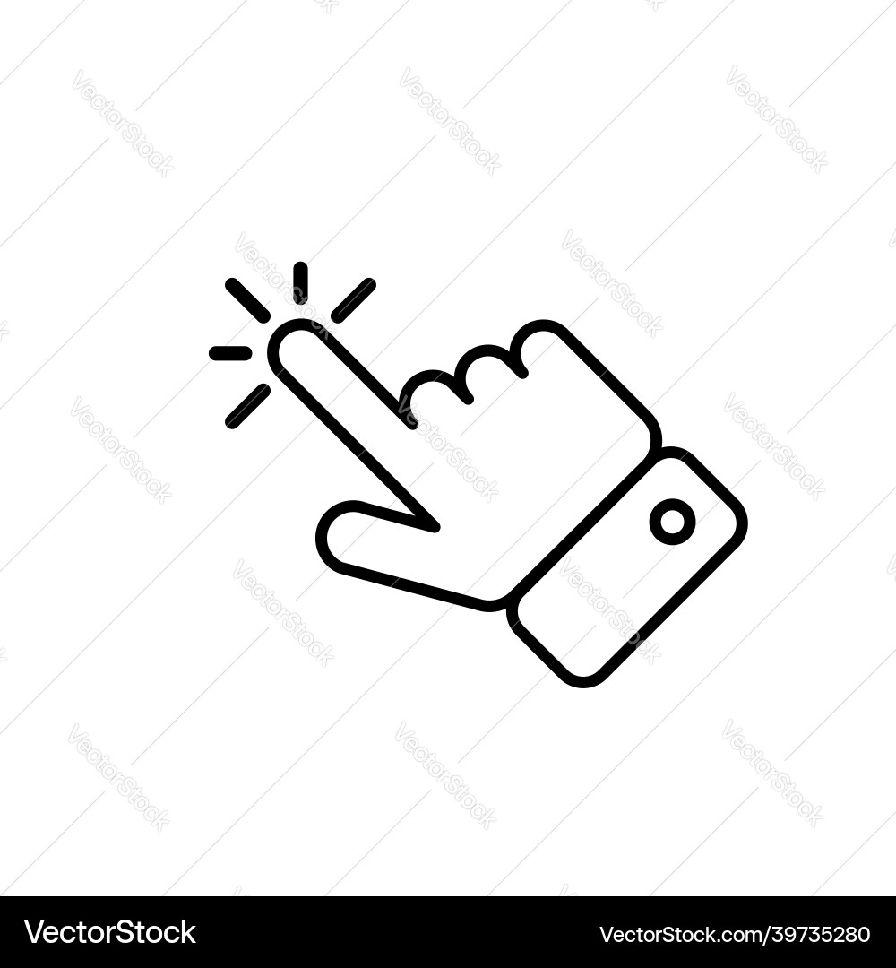 Cursor mouse pointer isolated on white background Vector Image