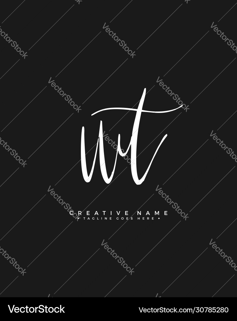 Elegant Handwriting Initial Logo vector image