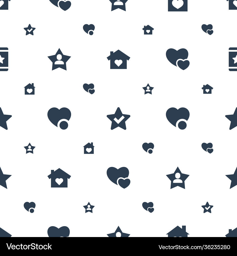 Favorite icons pattern seamless white background Vector Image