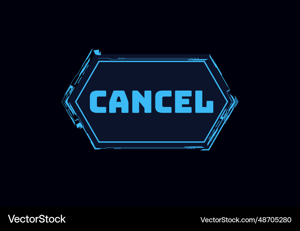 Futuristic abstract frame labeled cancel Futuristic abstract frame labeled cancel vector image