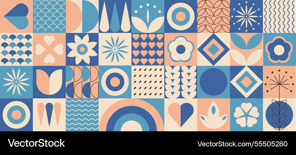 Geometric banner with simple shapes Geometric banner with simple shapes vector image