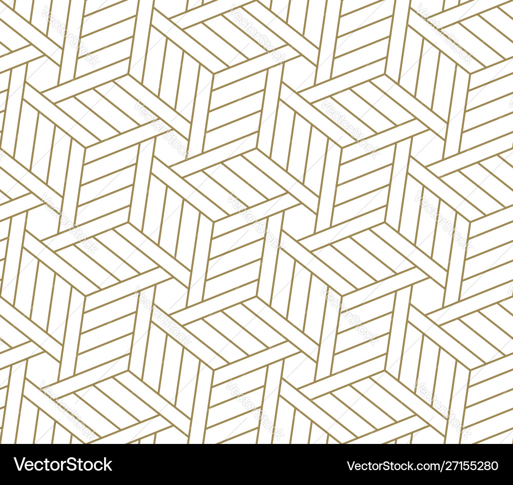 Gold Geometric Line Pattern vector image