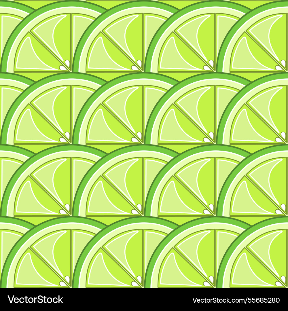 Lime slices pattern Vector Image