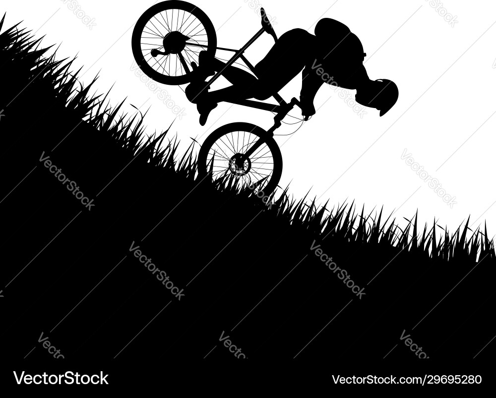 Man falling from bicycle Man falling from bicycle vector image