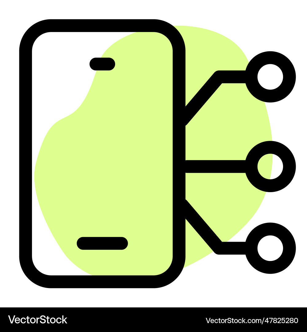 Multiple network availability in a smartphone vector image