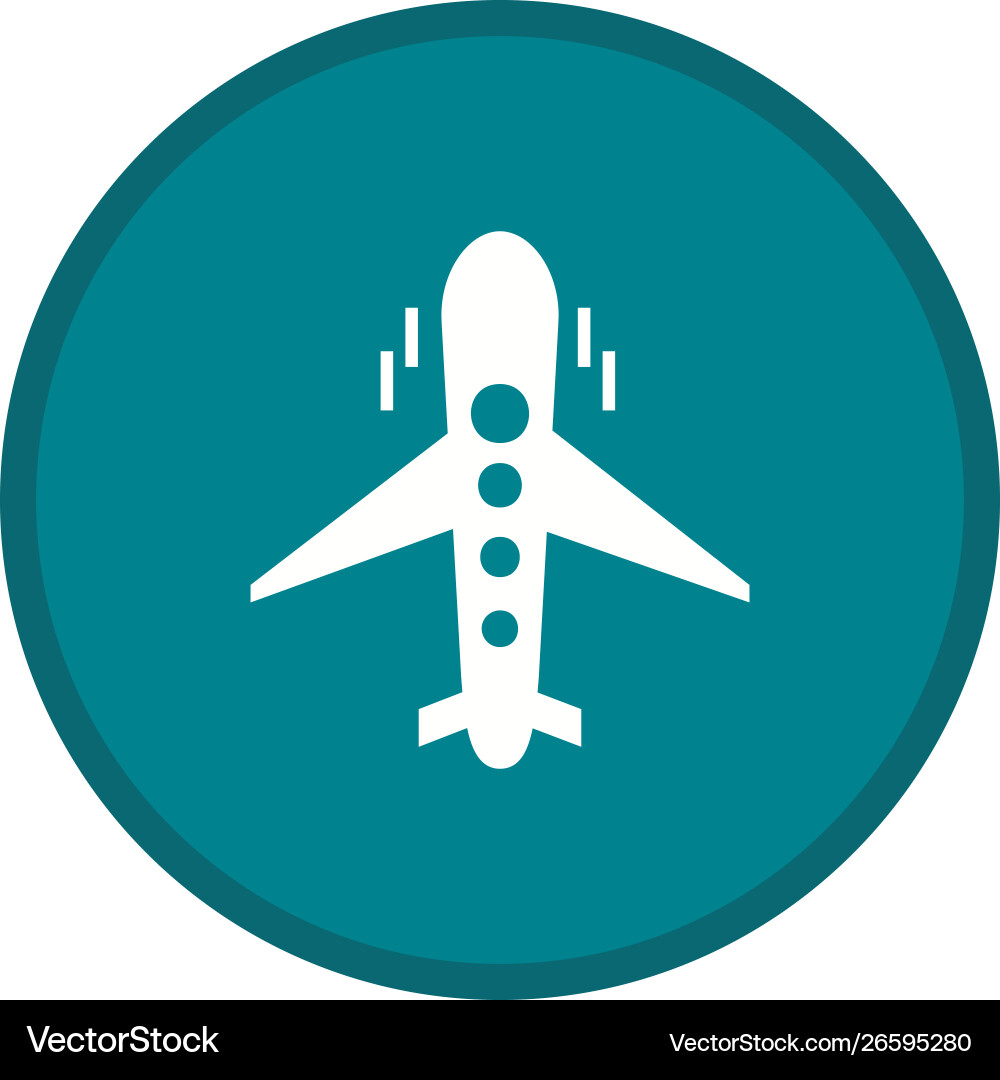Plane glyph multi color background Vector Image