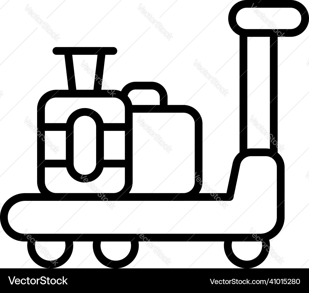 Reisegepäck Trolley-Ikone Reisegepäck Trolley-Ikone vektorbild