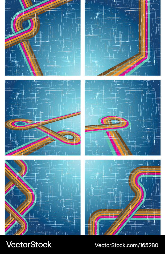 Retro Grunge Backgrounds Collection Vector Image