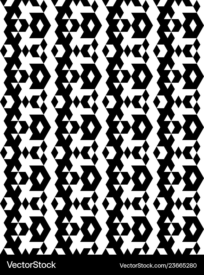 Seamless monochrome geometric patterns Seamless monochrome geometric patterns vector image