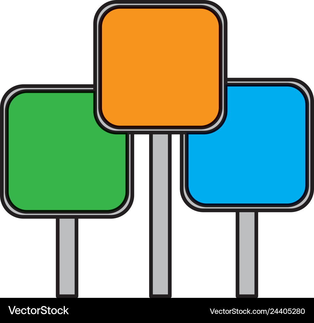 Set of signals square vector image