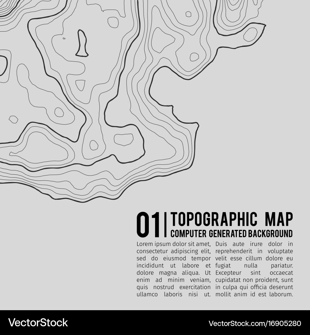 Topographic map background with space for copy vector image