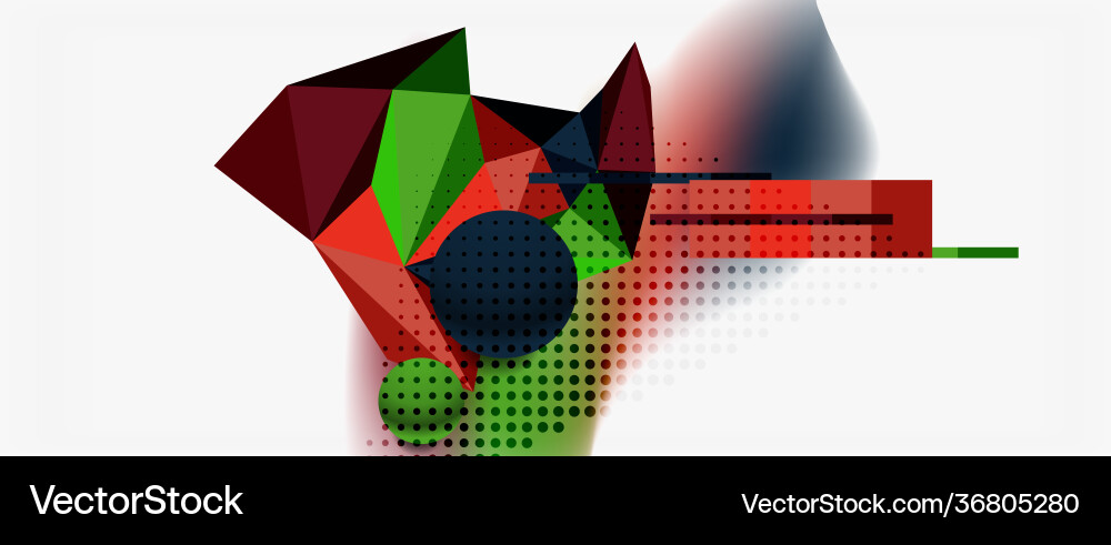 Trendy 3d geometric composition design template Trendy 3d geometric composition design template Vector Image