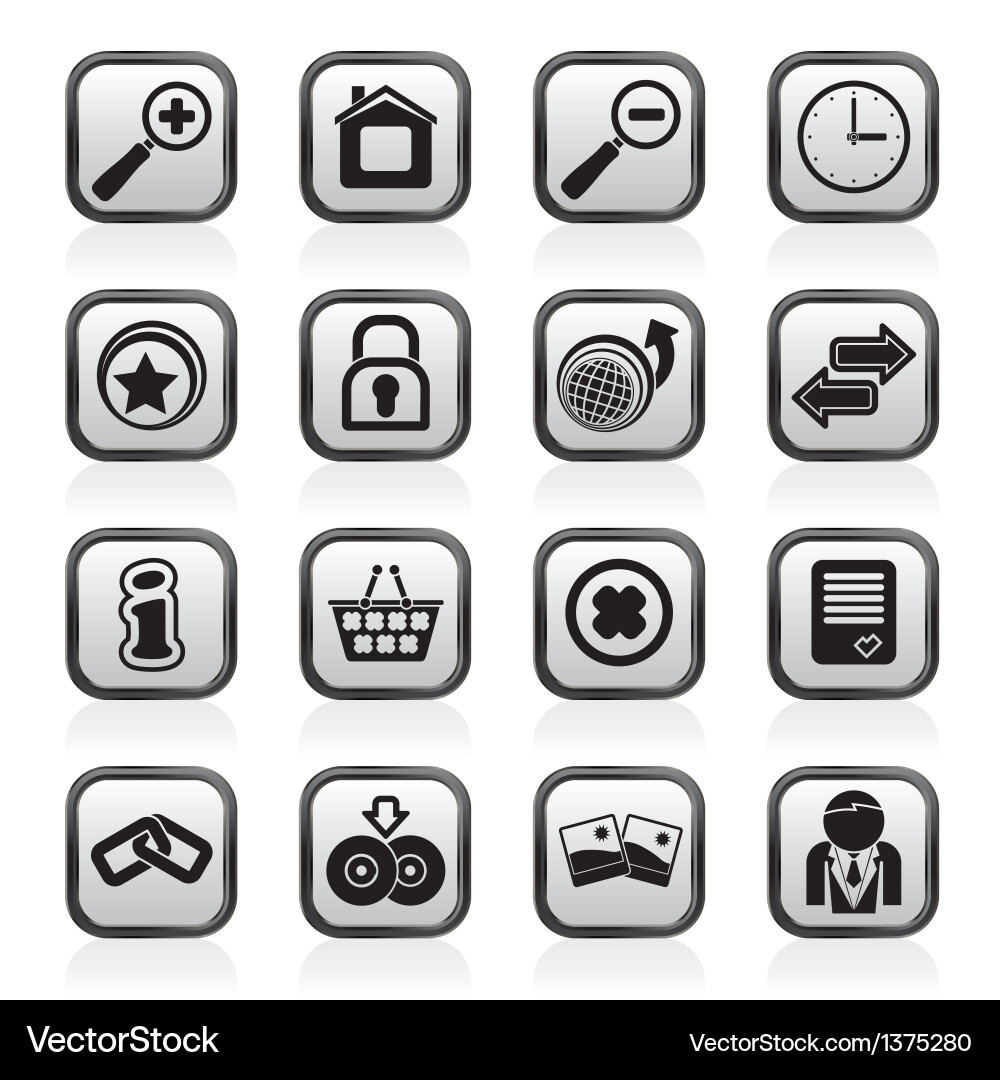 Web site and internet icons Vector Image