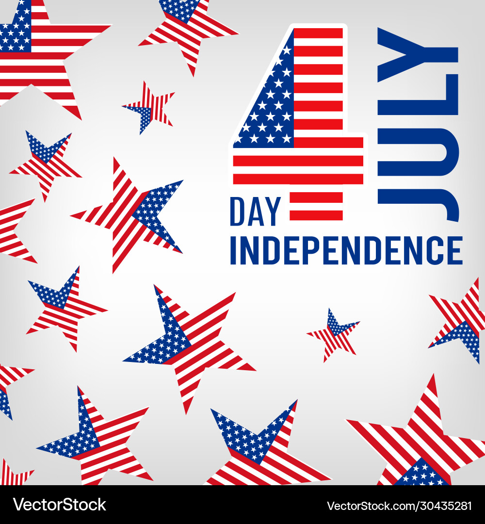 4th july usa independence day patriotic american 4th july usa independence day patriotic american vector image