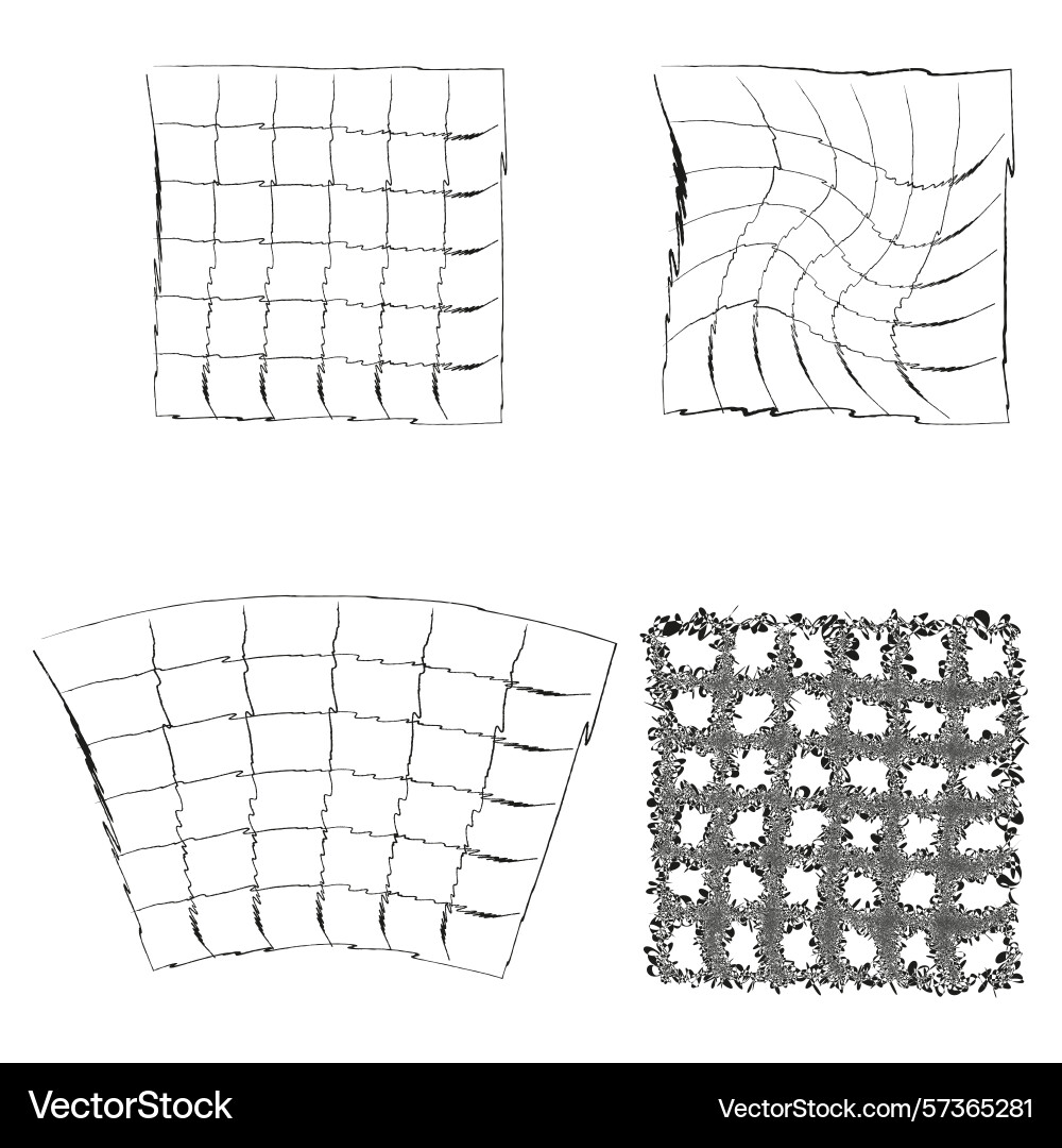 Abstract geometric tiles textured line patterns Abstract geometric tiles textured line patterns vector image