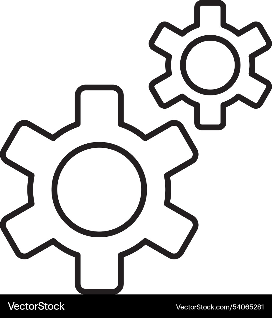 Automation line icon design Vector Image