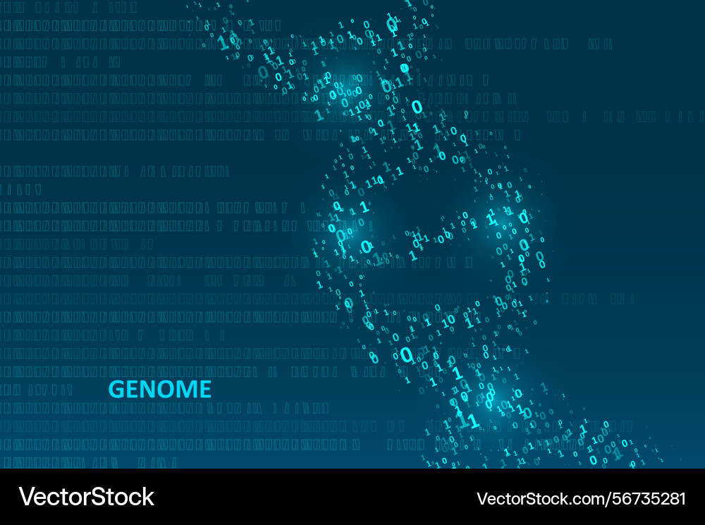 Big genomic data visualization Big genomic data visualization vector image