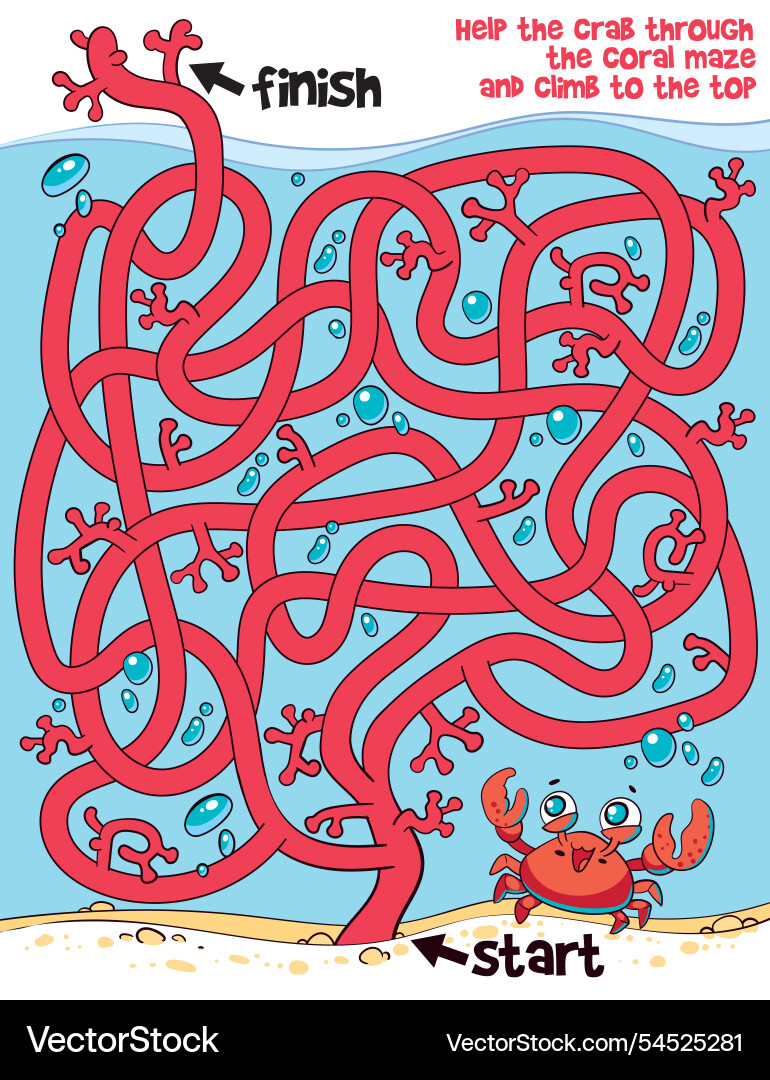 Children logic game to pass the maze choose right Children logic game to pass the maze choose right vector image