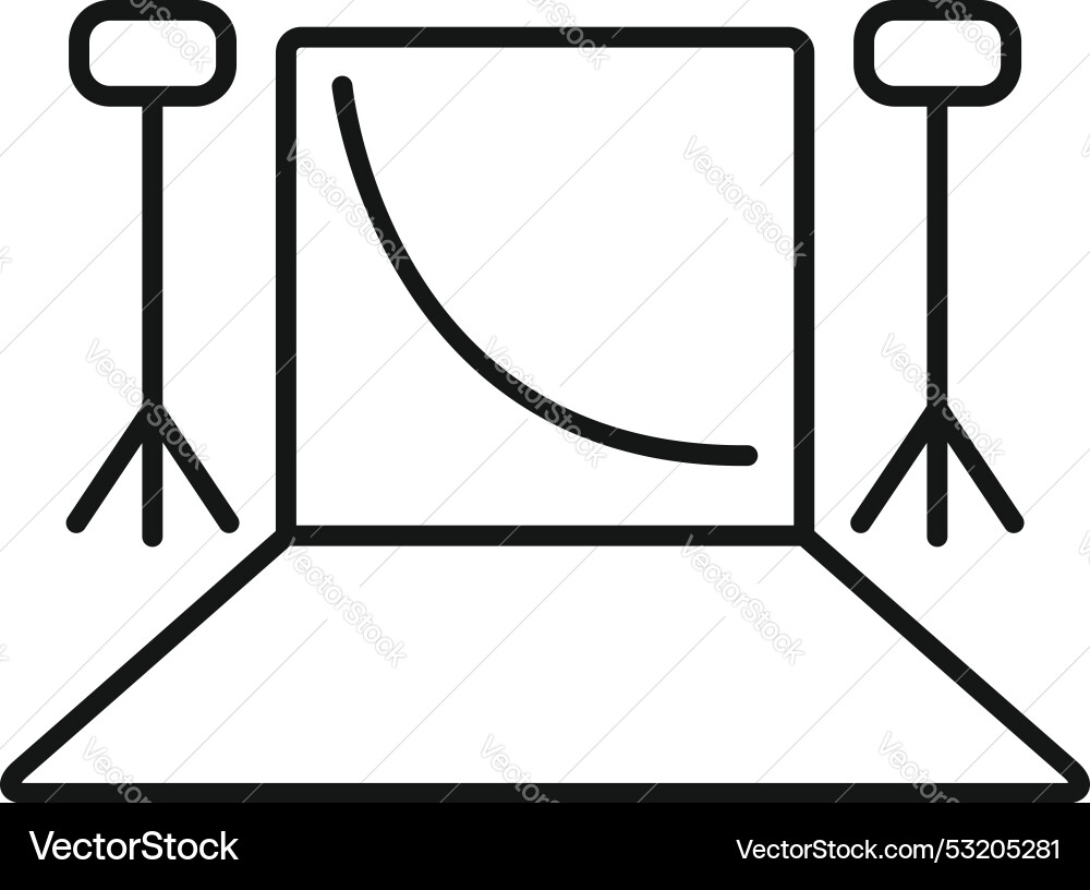 Empty photo studio with two softbox lights Empty photo studio with two softbox lights vector image