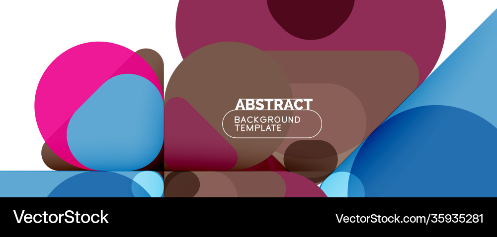 Flat geometric round shapes and dynamic lines Flat geometric round shapes and dynamic lines Vector Image