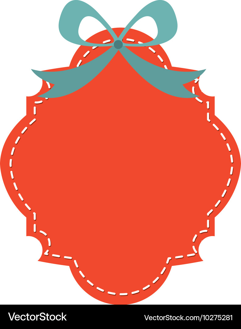 Frame with ribbon isolated icon design Vector Image