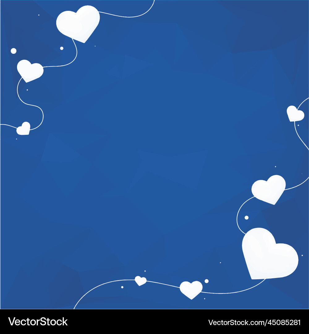 Heart string border geometric pattern background Heart string border geometric pattern background vector image
