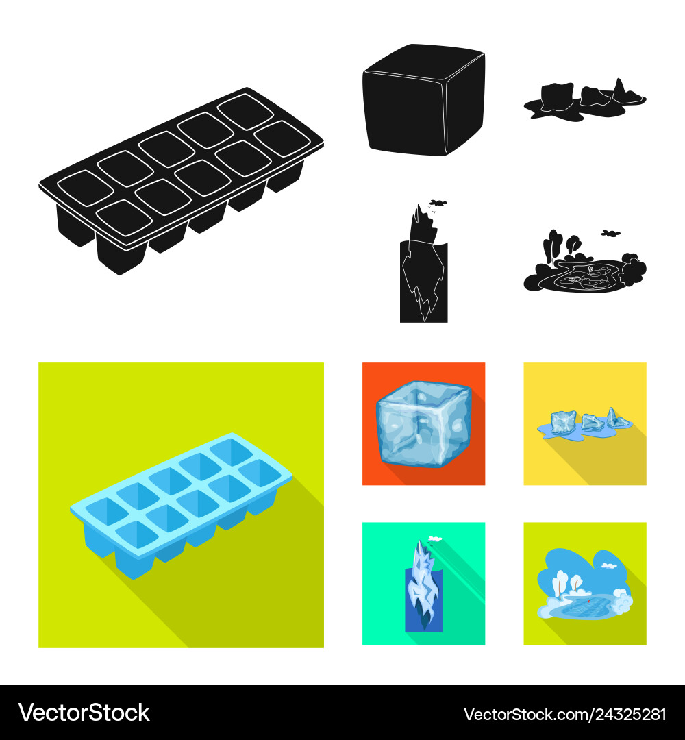 Isolated object of texture and frozen logo Vector Image