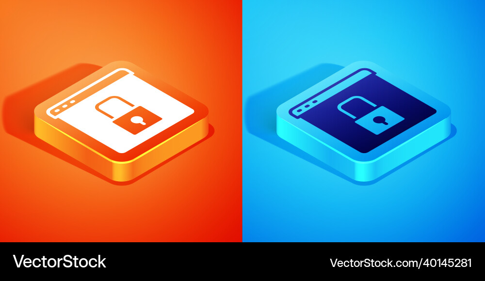 Isometric secure your site with https ssl icon Vector Image