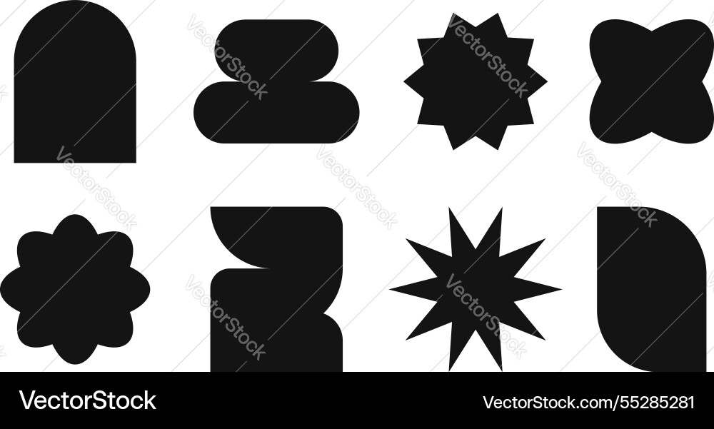 Moderne Bauhaus y2k geometrische Formen Vektorbild