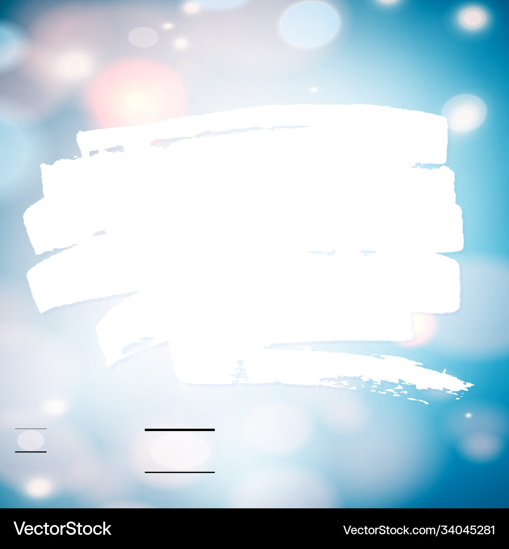 Paint splash frame for text on abstract bokeh Vector Image