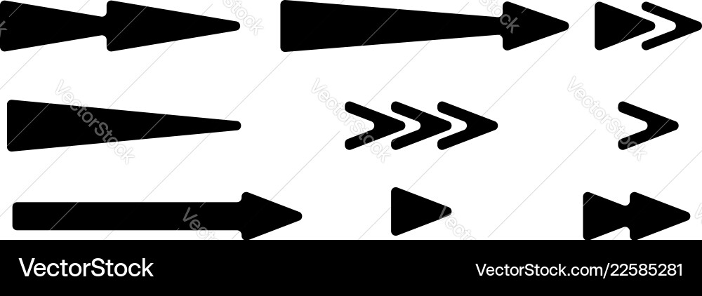Pfeilspitzen-Set Pfeil Formen Elemente vektorbild