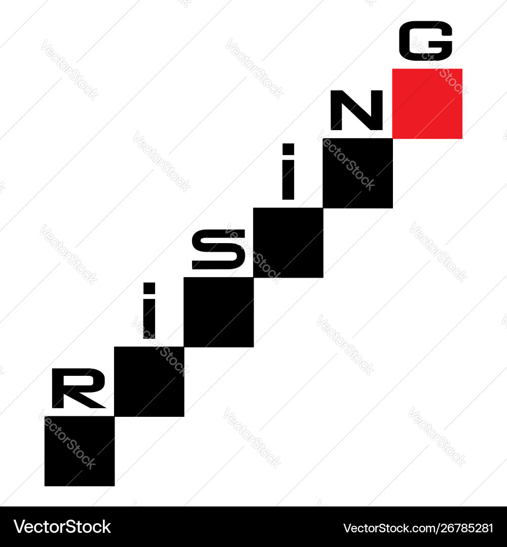Rising graph concept with cubes up Vector Image