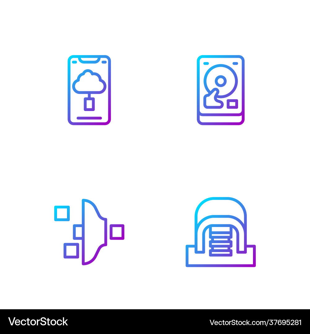 Set line hangar with servers filter setting Set line hangar with servers filter setting Vector Image