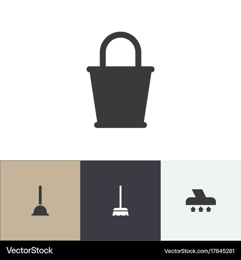 Set of 4 editable cleanup icons includes symbols Vector Image