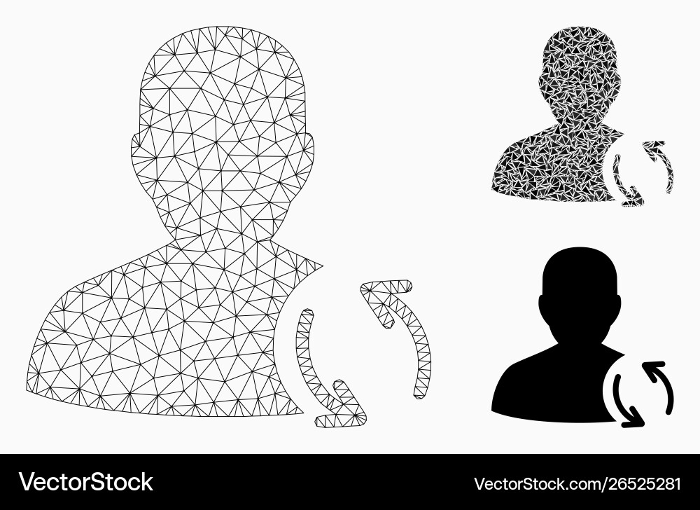 User refresh mesh network model vector image