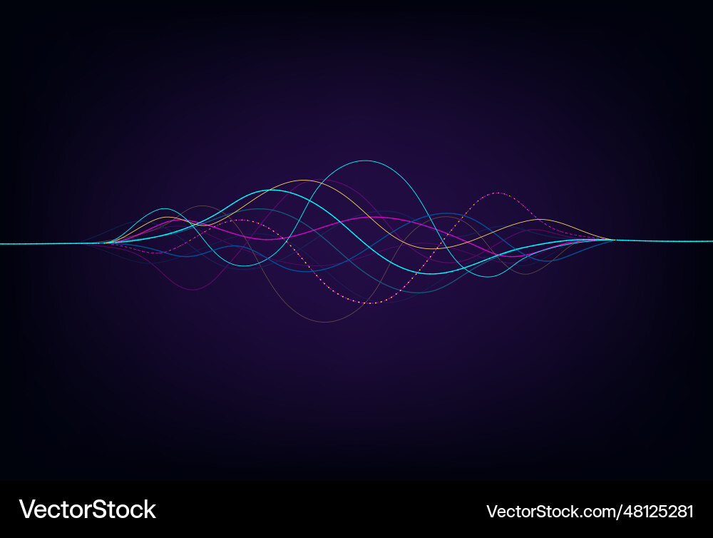 Wave lines flowing dynamic artificial Vector Image