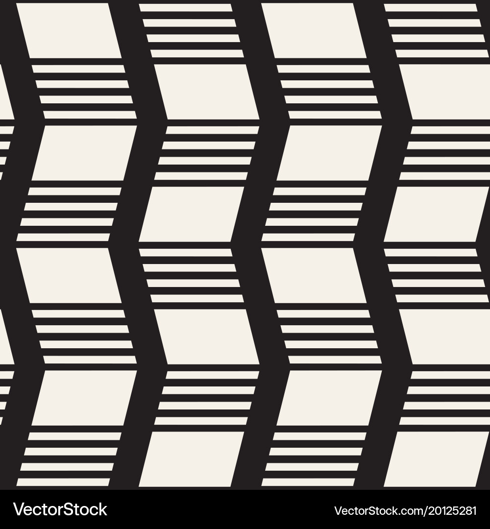 Zigzag Line Pattern - Monochrome vector image