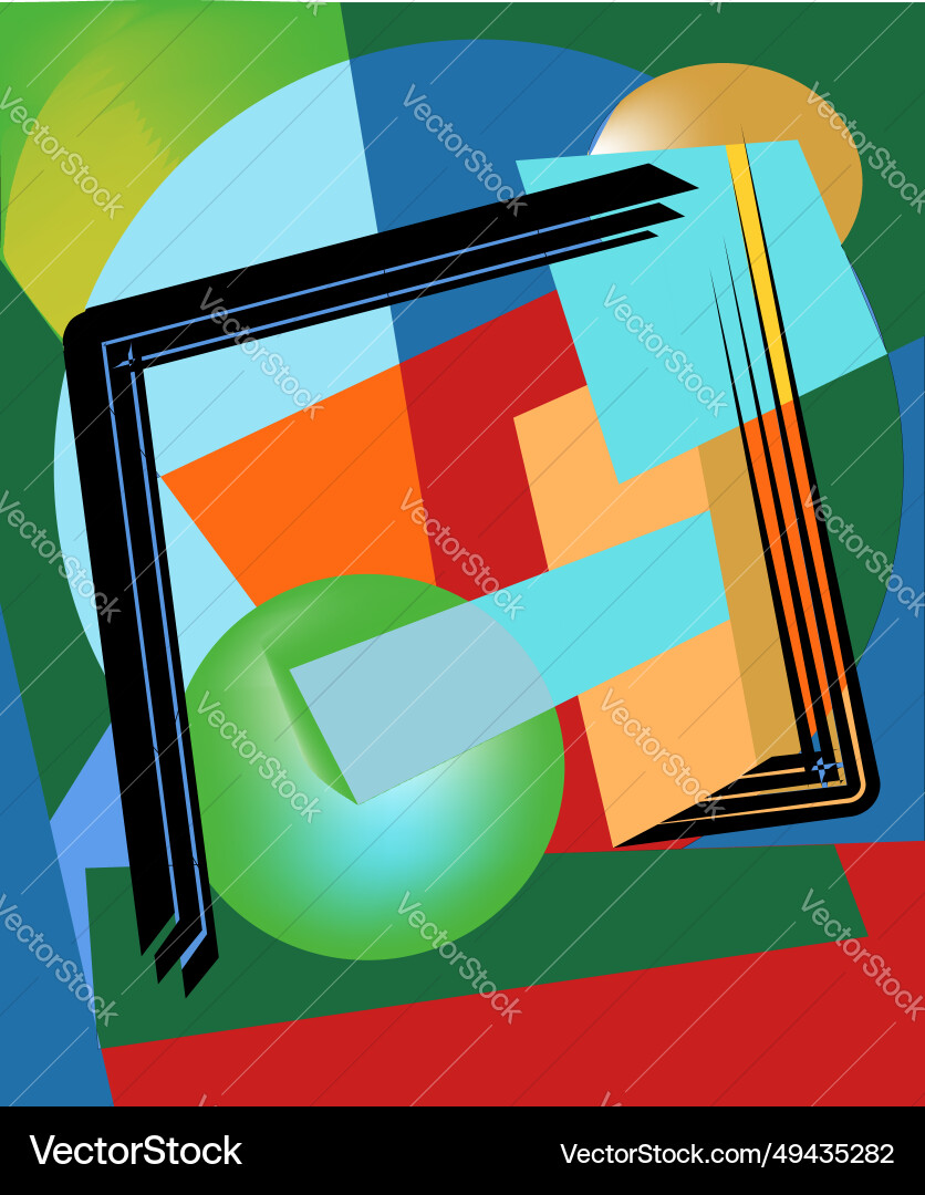 Abstract Colorful Shapes Vector Image