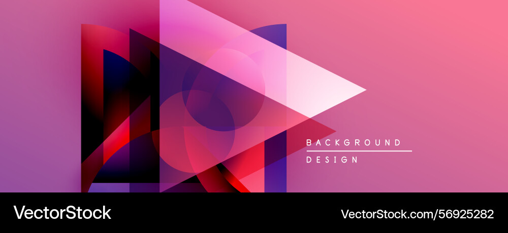 Abstract geometric shapes overlap creating Vector Image