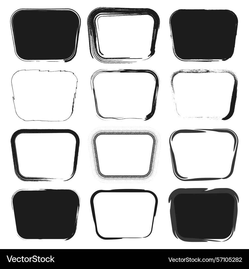 Button shape icon rounded square figure abstract Button shape icon rounded square figure abstract vector image