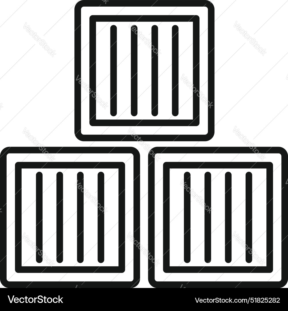 Cargo container stacking showing import export vector image